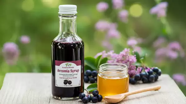 Koudgeperste aronia siroop met honing