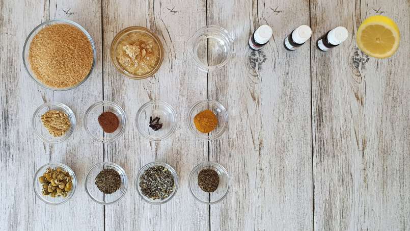 Keelpijn- en hoestdruppels met gember, essentiële oliën en andere natuurlijke ingrediënten, foto 3