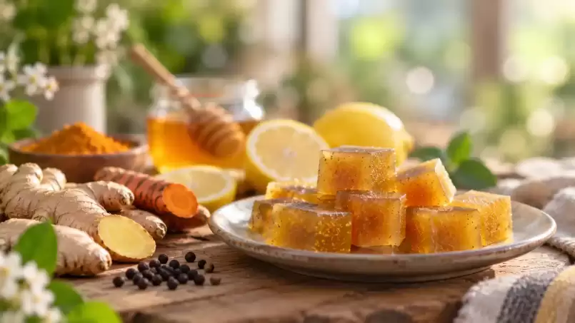 Collageenblokjes forte met vitamine C, kurkuma en gember voor de gewrichten