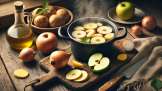 Hoestmiddel met ui, aardappel en rauwe appel
